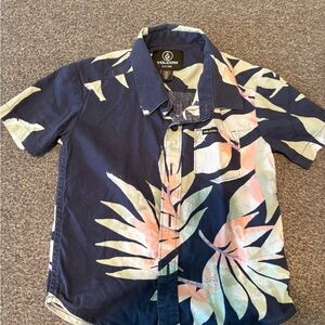 Volcom Blue and Light Blue Patterned Shirt